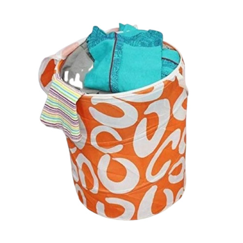 Round Cloth Foldable Laundry Basket Bag