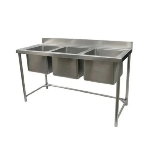 Stainless Steel Three Sink Unit