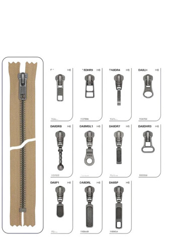 Antique Silver Zipper No 5