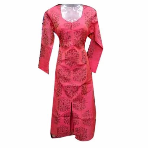 Ladies Chanderi Silk Kurti