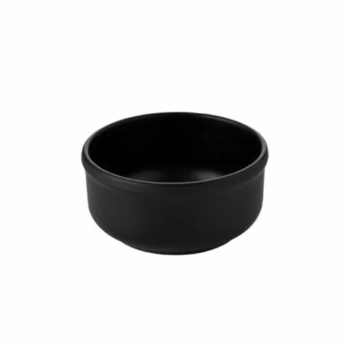 Melamine Black Plain Bowl