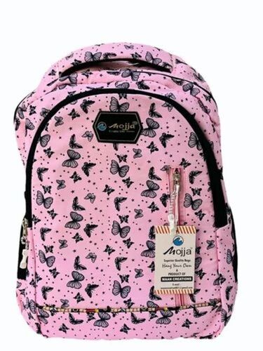 Pink Printed School Bag - Capacity: 30 Ltr