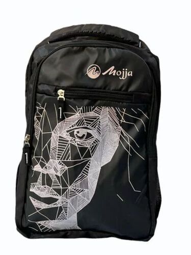 Polyester Black Printed School Bags