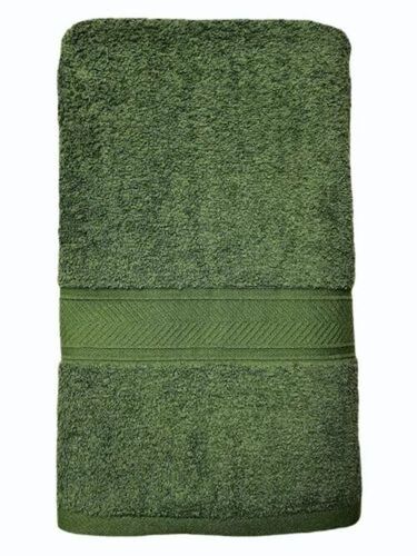 Green Color Plain Cotton Towel
