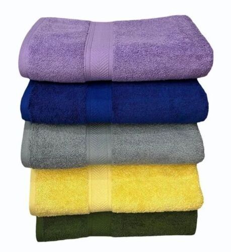 Multicolor Plain Cotton Towel