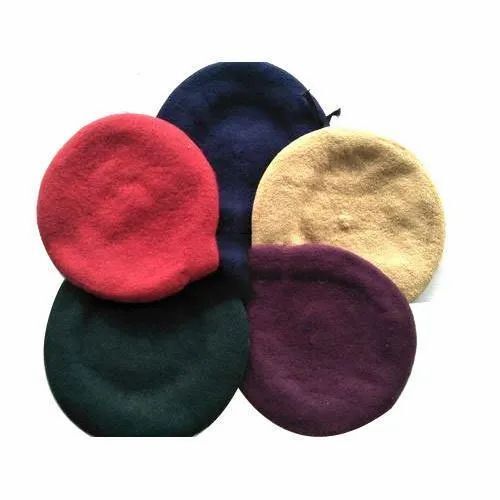 Multicolor Woolen Beret Cap