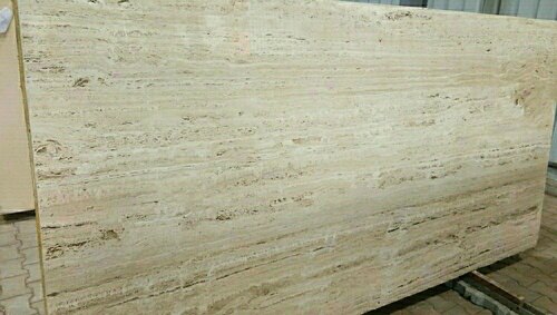 Polished Finish Beige Traventine Marble