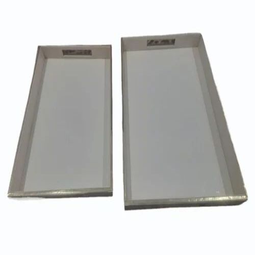 Two Leather Designer Tray Set