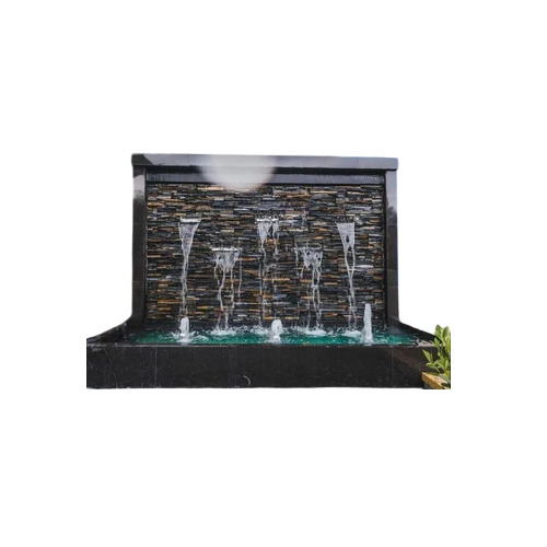 3 Feet Black Stone Wall Fountain