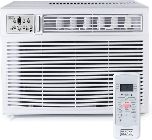 Black+Decker Window Or Through The Wall Air Conditioner 18000 Btu, Ac Window Unit Cools Up To 1000 Square Feet, Window Ac Unit With Remote Control, 3 Cooling Speeds And Fan Only, Bd18Wt6, White - Warranty: 2 Years