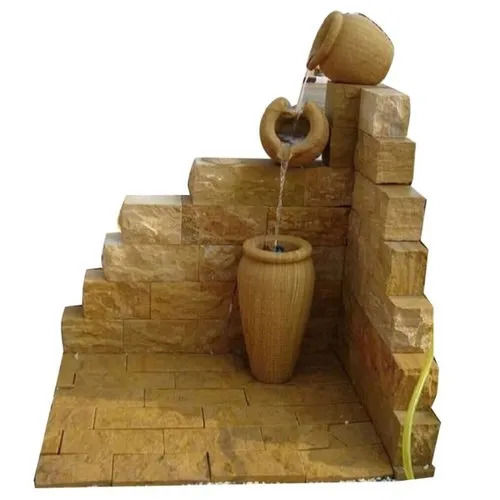 Brown Indoor Stone Fountain
