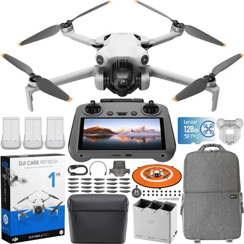 DJI Mini 4 Pro Fly More Combo with DJI RC 2 (screen remote controller) 3 Extra Batteries