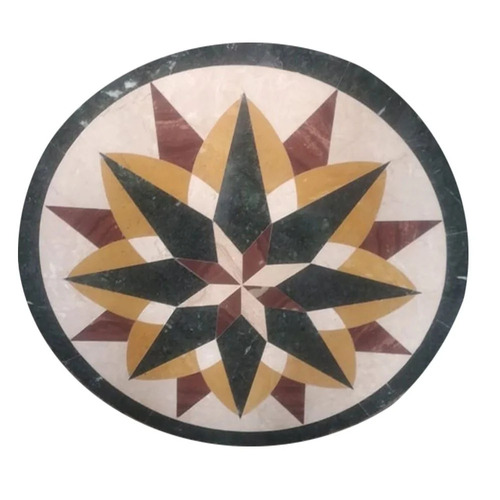 Multicolor 16 Mm Makrana Marble Floor Medallion