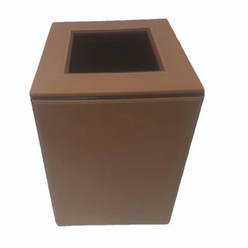 Square Leather Dustbin