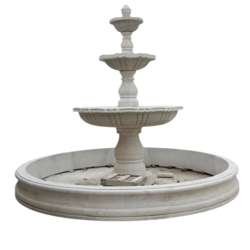 White Marble Garden Fountain - Feature: Durable