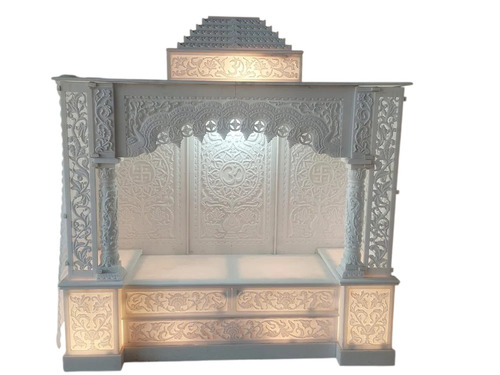 4.5 Feet Indoor White Marble Temple