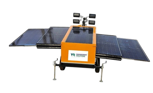 8m LED Solar Mobile Lighting Tower