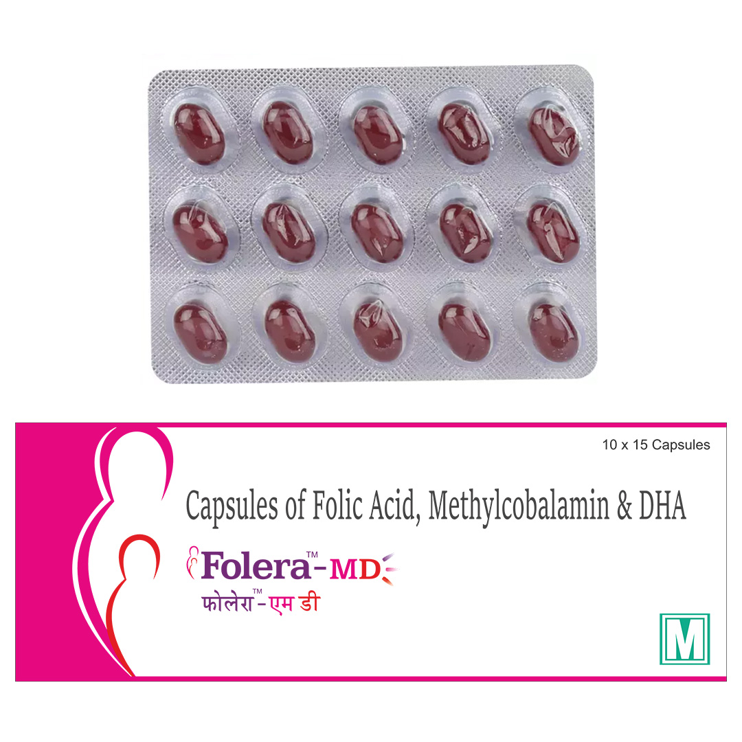 Dha Methylcobalamin Folic Acid Softgel Capsules (Folera Md) - Brand Name: Folera Md