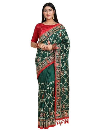 Kanak Green Color Panetar Patola Saree