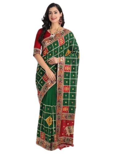 Ladies Green Panetar Patola Saree
