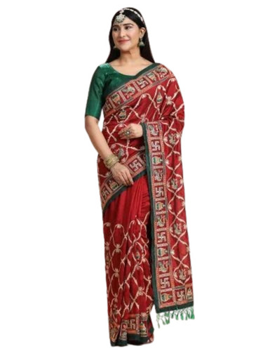 Maroon Color Panetar Patola Saree