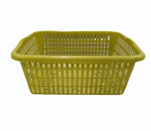Yellow Rectangle Utensil Plastic Basket