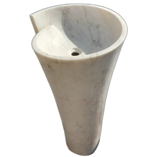 3 Feet White Marble Wash Basin