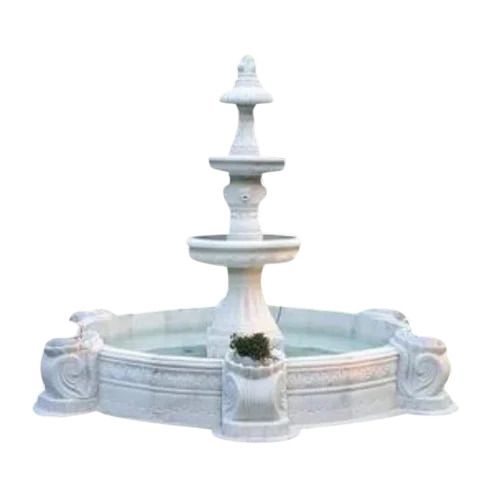 Antique White Marble Fountain