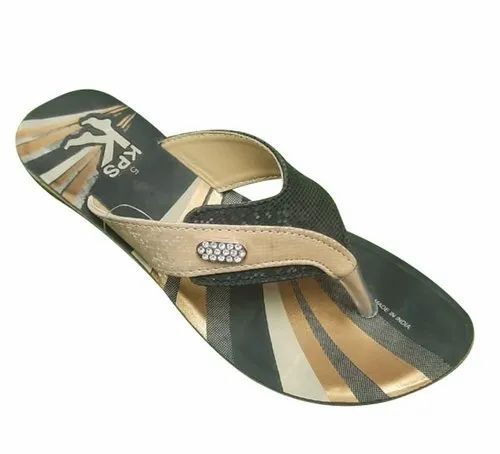 Black Pu Ladies Slipper