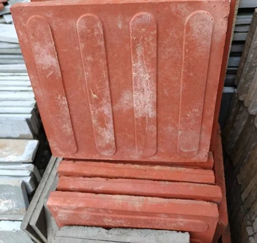 Red Cement Ramp Garden Tile