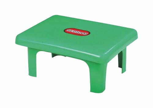 Green Square Polypropylene Stool