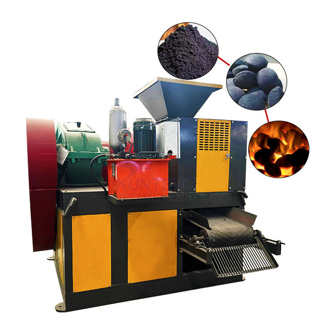 High Efficiency White Coal Semi-Coke Lignitous Coal Ball Press Machine - Briquette Size: Customized