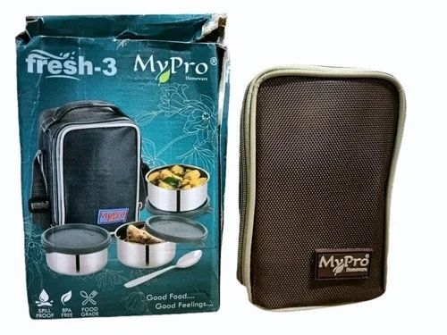 My Pro 400 Ml 3 Layer Stainless Steel Lunch Box