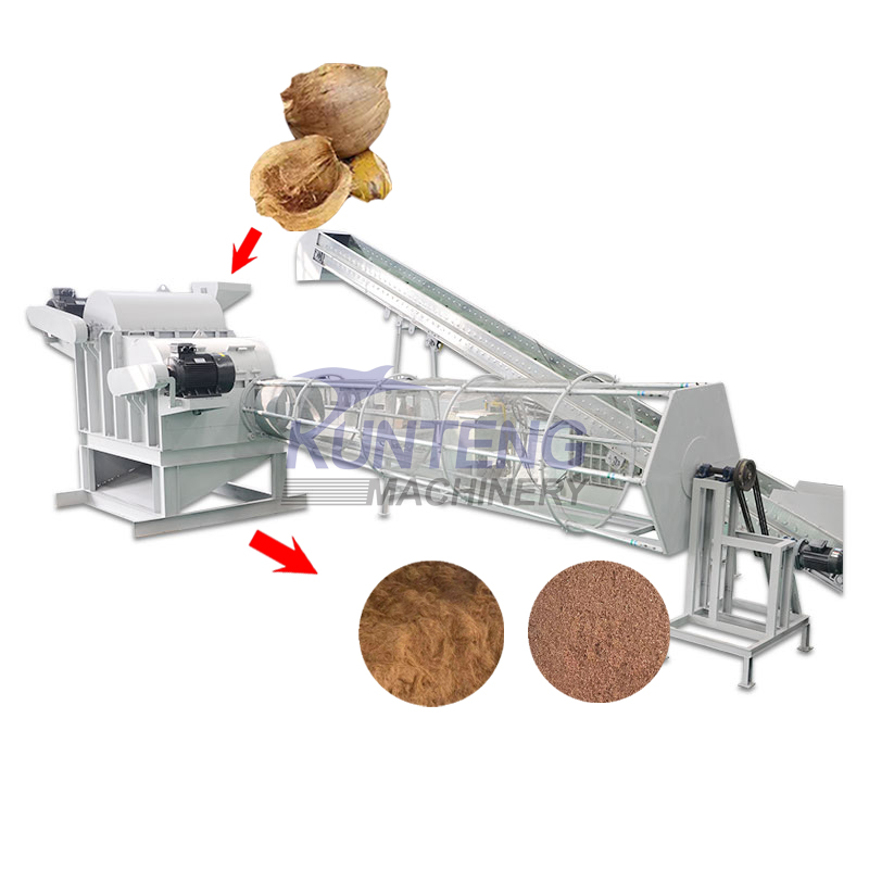 Premium Coconut Shell Fiber Extraction Machine - Color: Customized