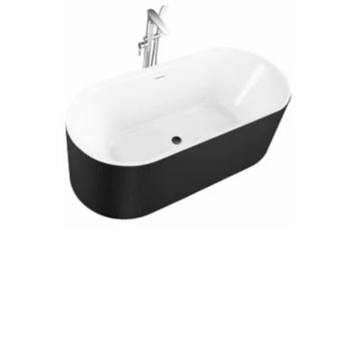 Modern Style Bathtub - White Rectangular Polished Surface, Freestanding | Scratch Resistant, Lever Handle, Anti-Slip, Durable, Lightweight