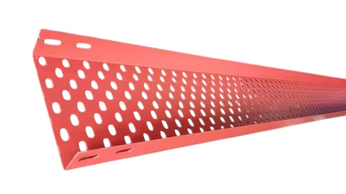 Powder Coated Perforated Cable Tray - Color: Red