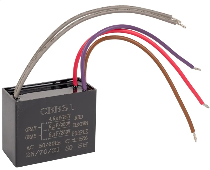 Ceiling Fan Motor Capacitor - Capacitance: Custom