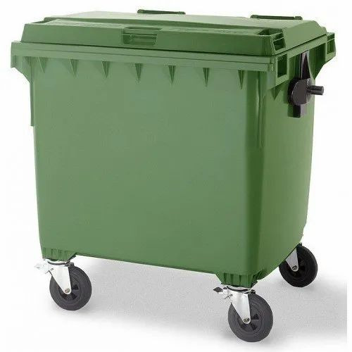 660l Plastic Four Wheel Dustbin