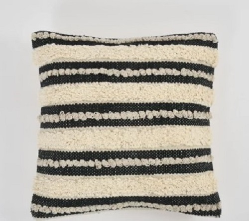 Black and White Strip Cushion Cover