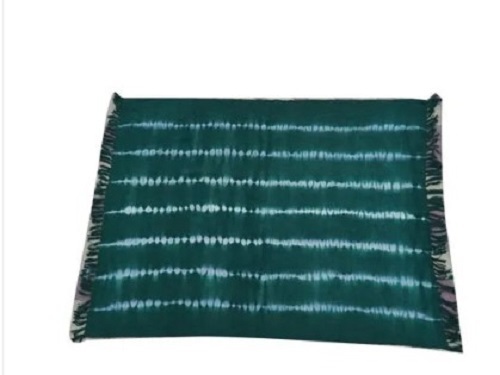 Green Print Cotton Throw