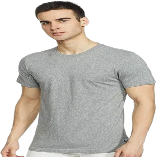 Men Cotton Grey T Shirt
