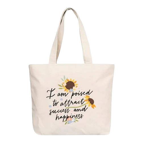 Printed Long Handle Canvas Bag