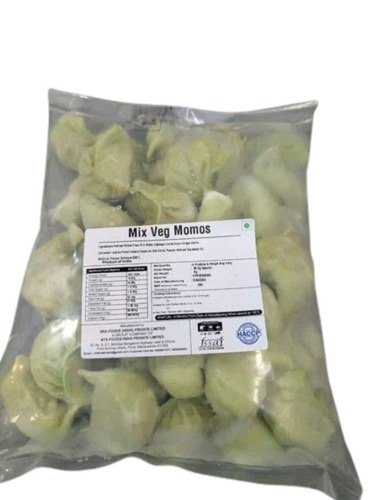 1 Kg Frozen Mixed Veg Momos - Maida Wrapper Steamed 40 Pieces | Vegetarian 180 Days Shelf Life Food Grade Packet