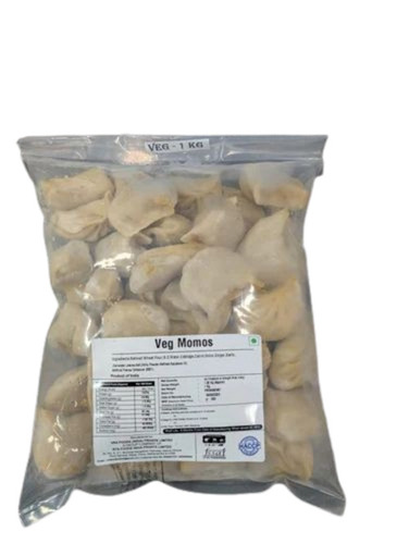 1 Kg Frozen Veg Momos - 40 Piece, Cabbage Carrot Filling, Vegetarian | Food Grade Packet, 180 Days Shelf Life