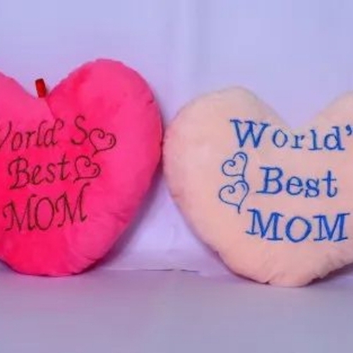 Comfortable Feel Fancy Pink Heart Shaped Cushion