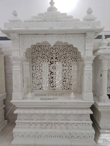 4 Feet White Marble Temple - Features: Durable