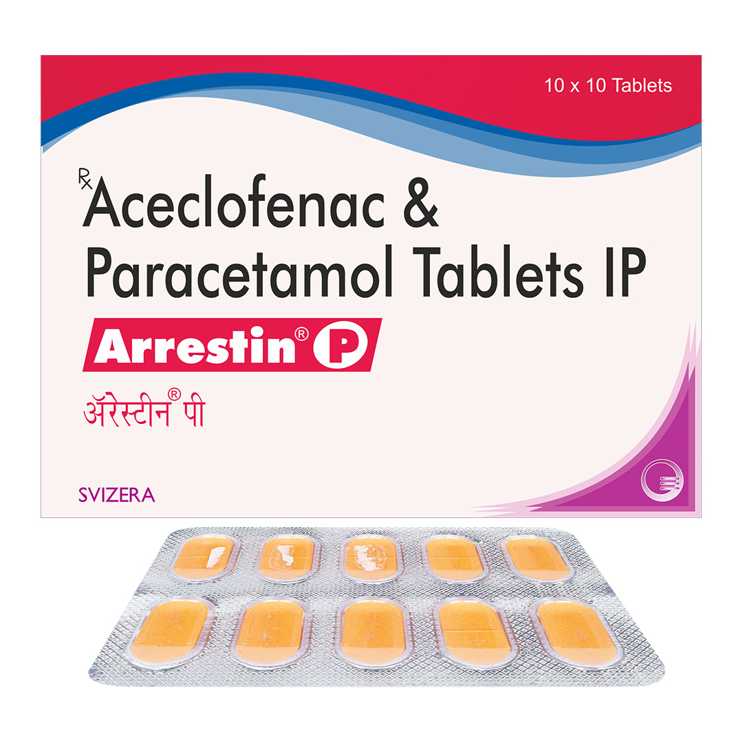 Arrestin P - Aceclofenac 100 Mg + Paracetamol 325 Mg Tablets