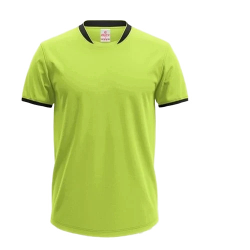 Cotton Men Green T Shirt - Cotton, Regular Fit, Half Sleeve, Round Neck | Comfortable, Plain Pattern