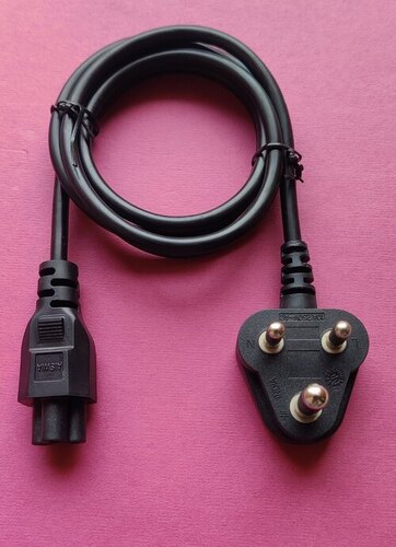 Desktop Power Cable Cord - Black, Good Quality | Electronic Use