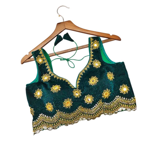 Green Simmer Blouses For Women